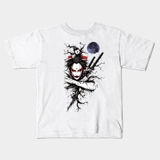 Geisha Assassin, Eastern Culture Graphic T-shirt 02 Kids T-Shirt